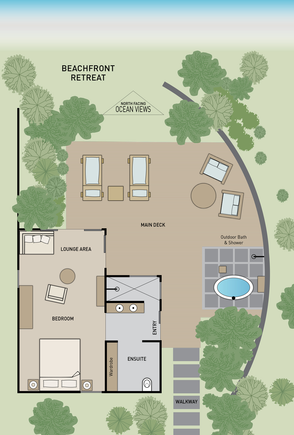 Beachfront Retreat - Floor Plan