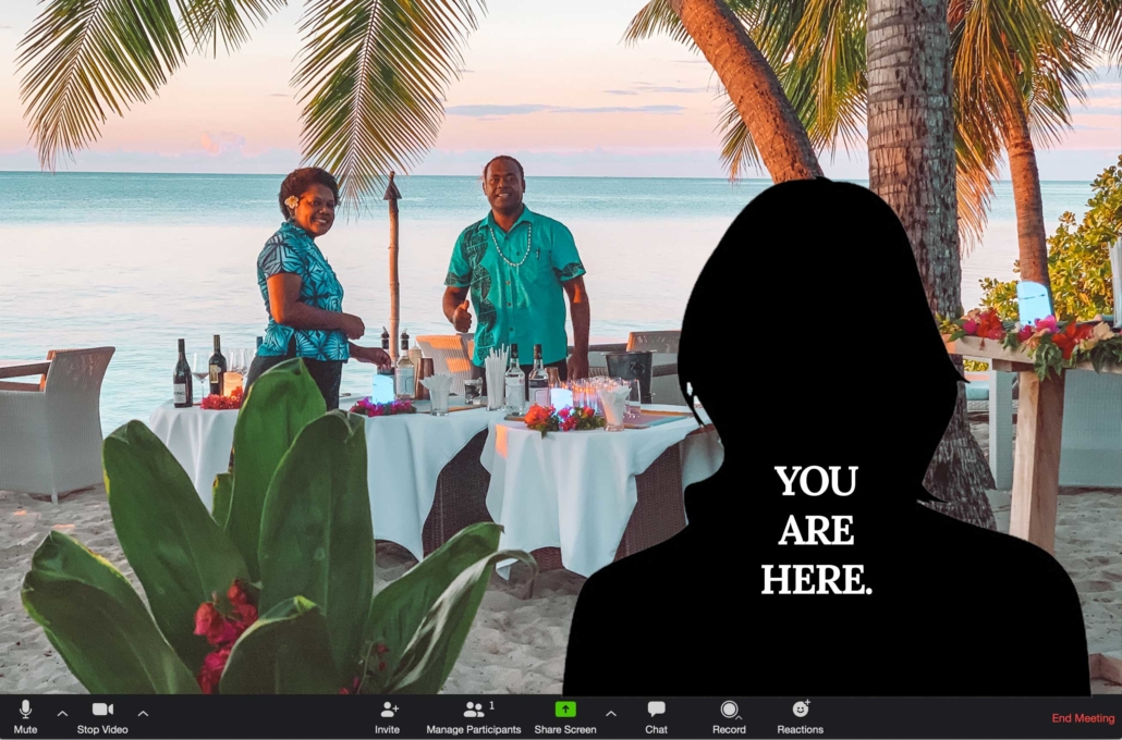 Let's pretend - Zoom Virtual Backgrounds - Vomo Island Fiji