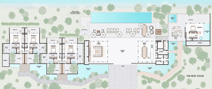 Fiji luxury escapes luxury holiday home on vomo the reef house floor plans