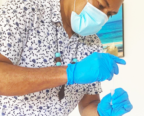 Rapid antigen testing at vomo island fiji