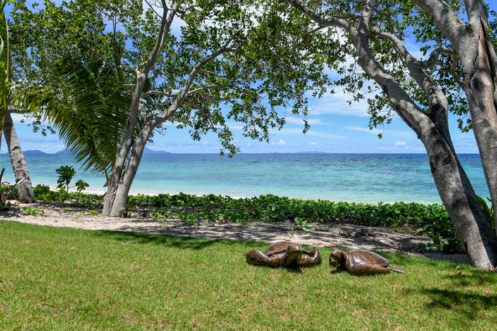 Taleitaki Residence - Turtle Sculptures - Luxury Fiji Accommodation - Vomo Island Fiji