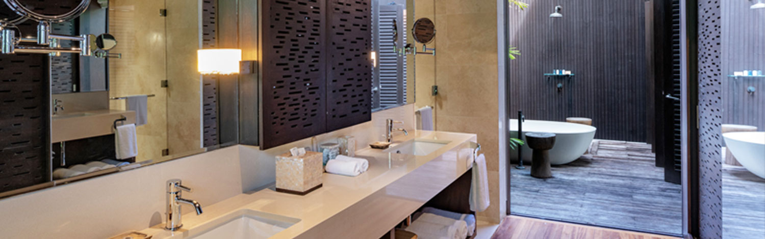 The residence luxury fiji accommodation in a private house vomo island fiji master bathroom