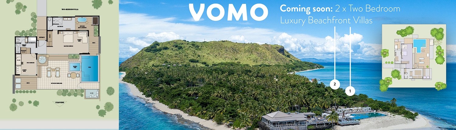 2 Bedroom Fiji Villas - Two bed Luxury Pool Villa Accommodation on VOMO - Includes Floor Plan
