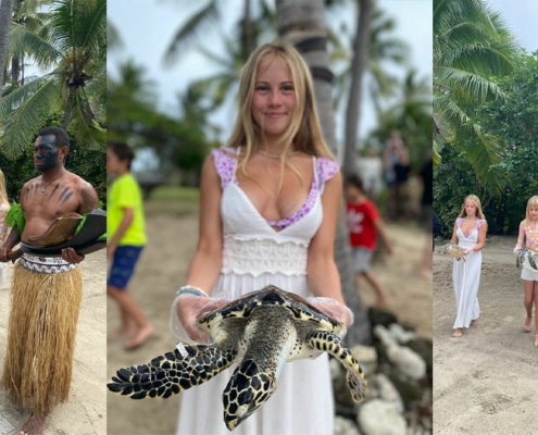 Guests assist in the release of our beloved turtles