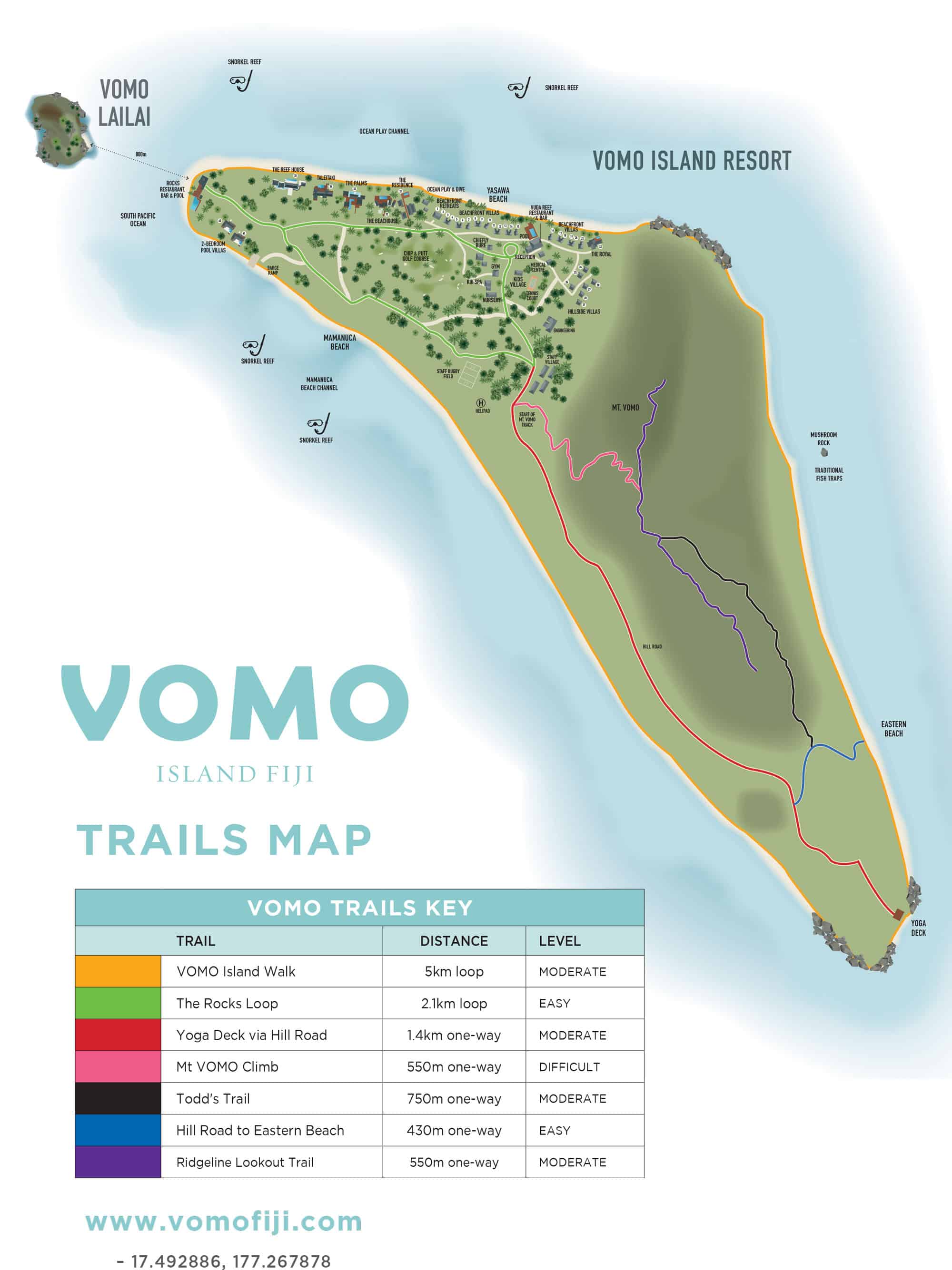 Vomo trails map a