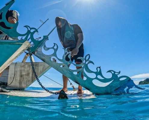 Vomo Island Fiji's Sculptural Gene Bank finding it's way to its underwater home